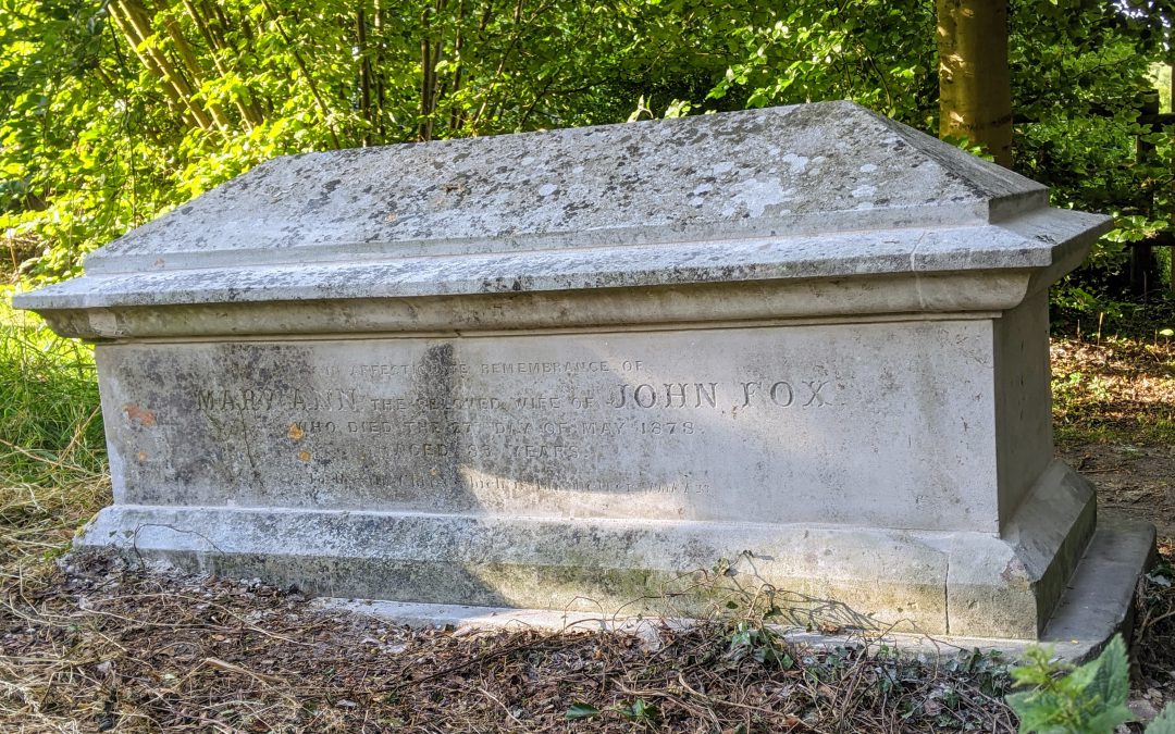 Ancient Fox Tomb Repaired in our Churchyard.