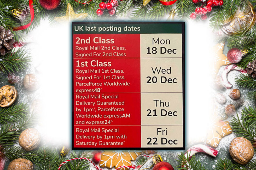 UK Last Posting Dates for Christmas 2023 The Coddenham Parish