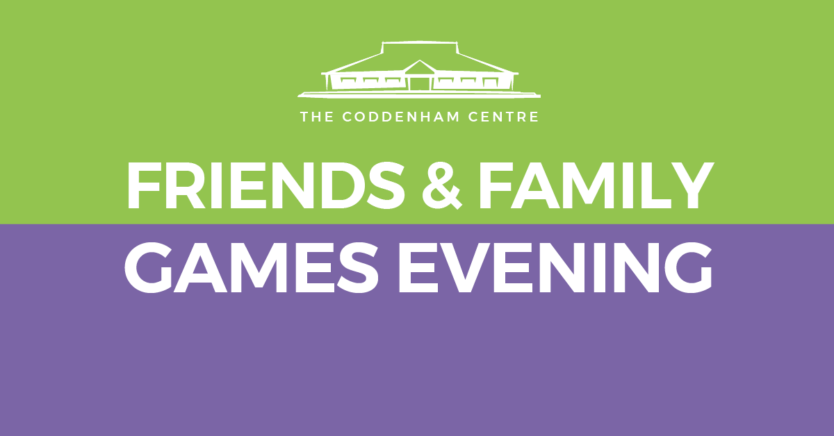 Friends and Family Games Night Graphic for the Coddenham Centre
